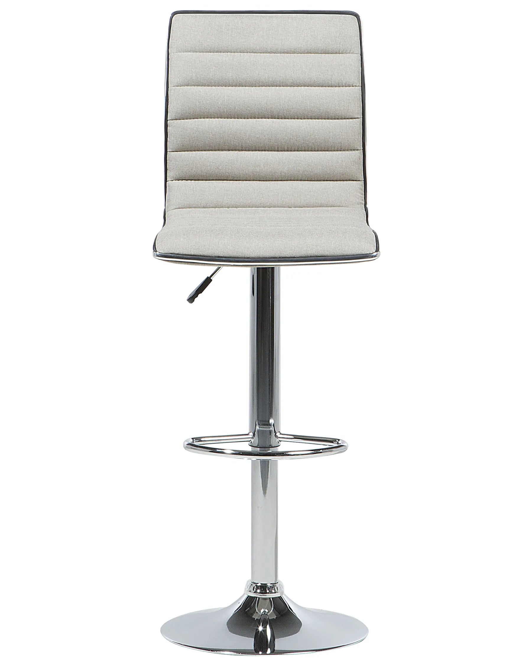 Set of 2 Bar Chairs LUCERNE Swivel Light Beige