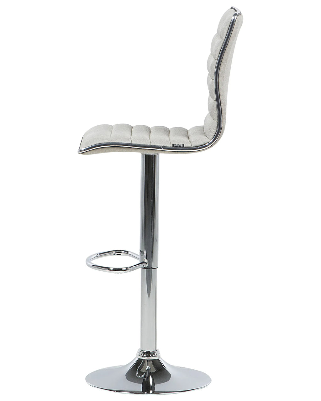 Set of 2 Bar Chairs LUCERNE Swivel Light Beige
