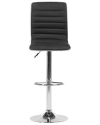 Set of 2 Bar Chairs LUCERNE Swivel Black