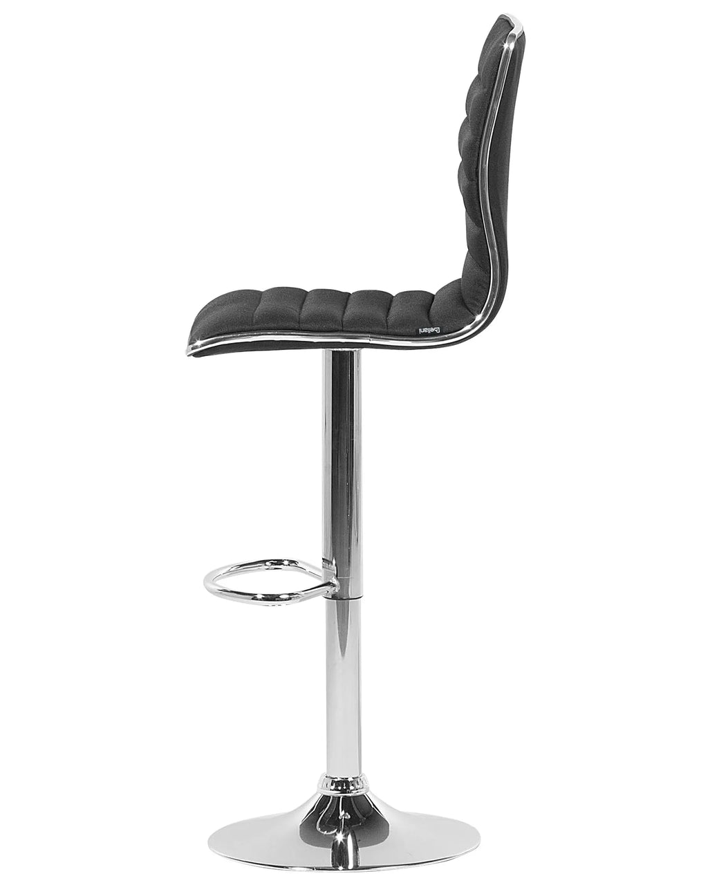 Set of 2 Bar Chairs LUCERNE Swivel Black