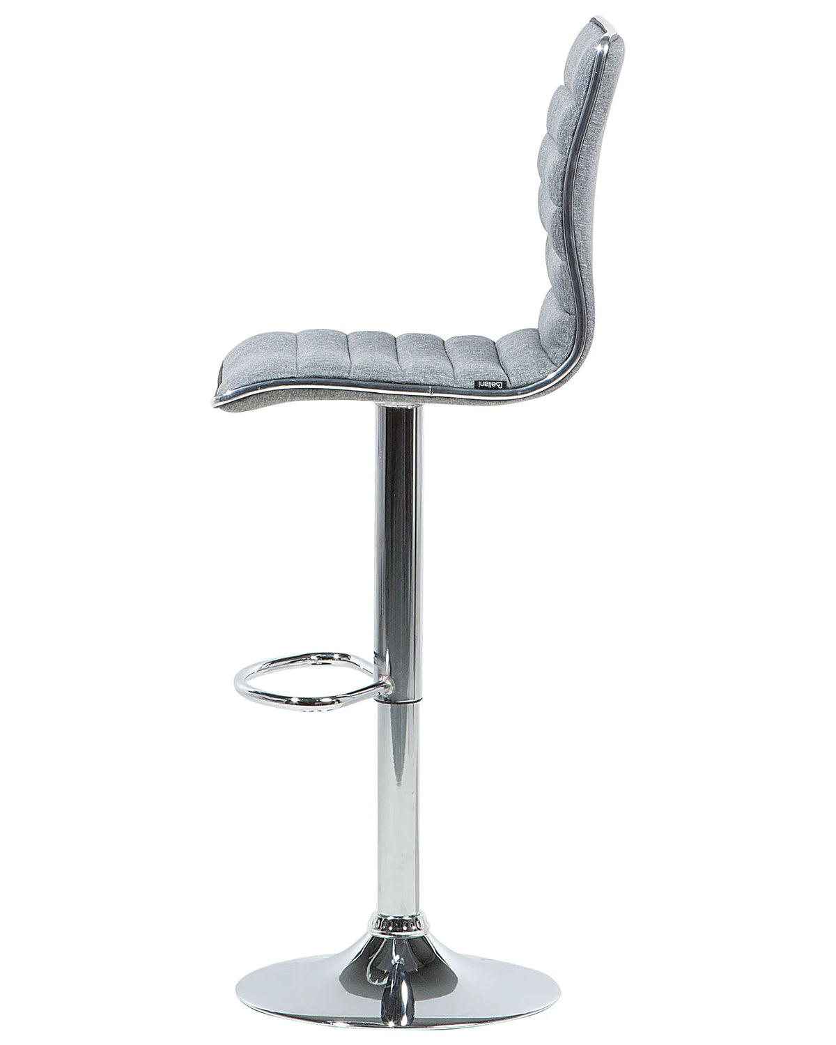 Set of 2 Bar Chairs ALTA Swivel Grey — front product view