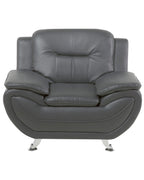 Armchair LEIRA II Faux Leather Grey