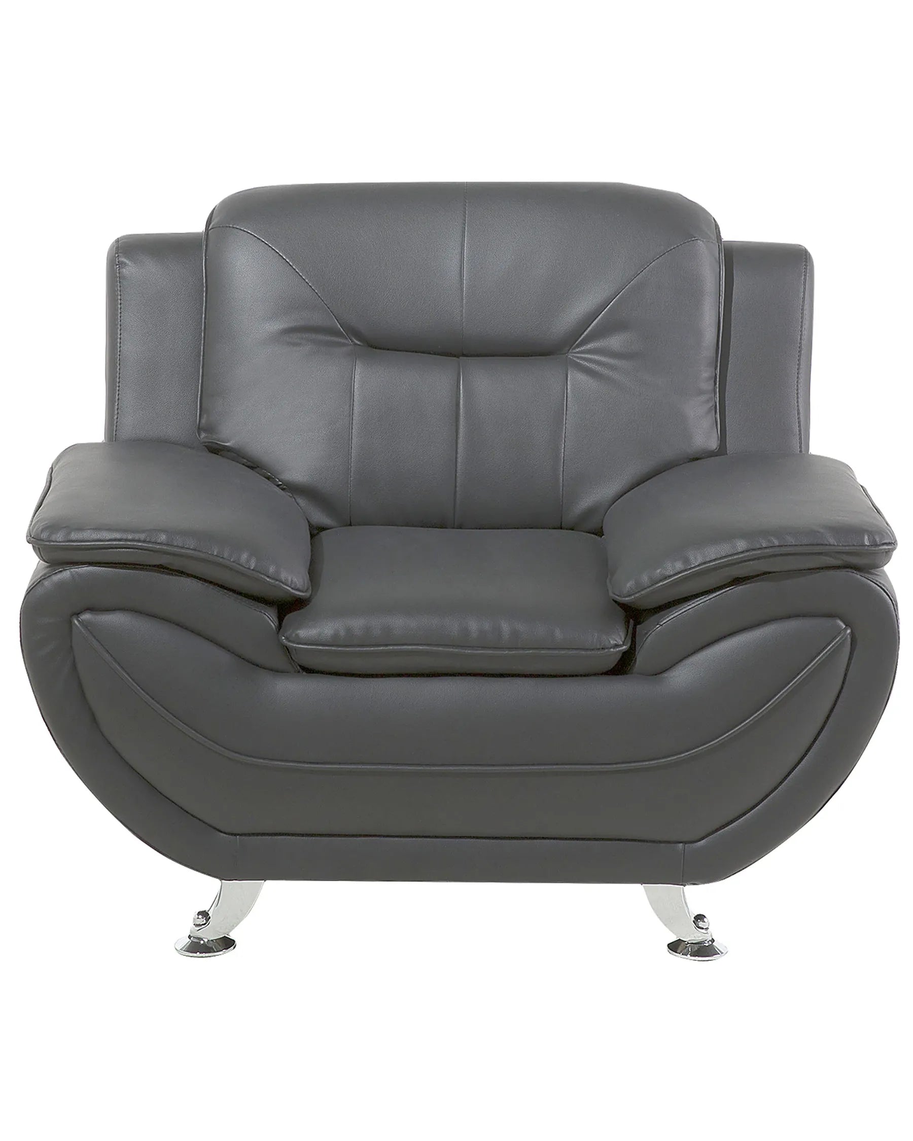 Armchair LEIRA II Faux Leather Grey