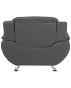 Armchair LEIRA II Faux Leather Grey
