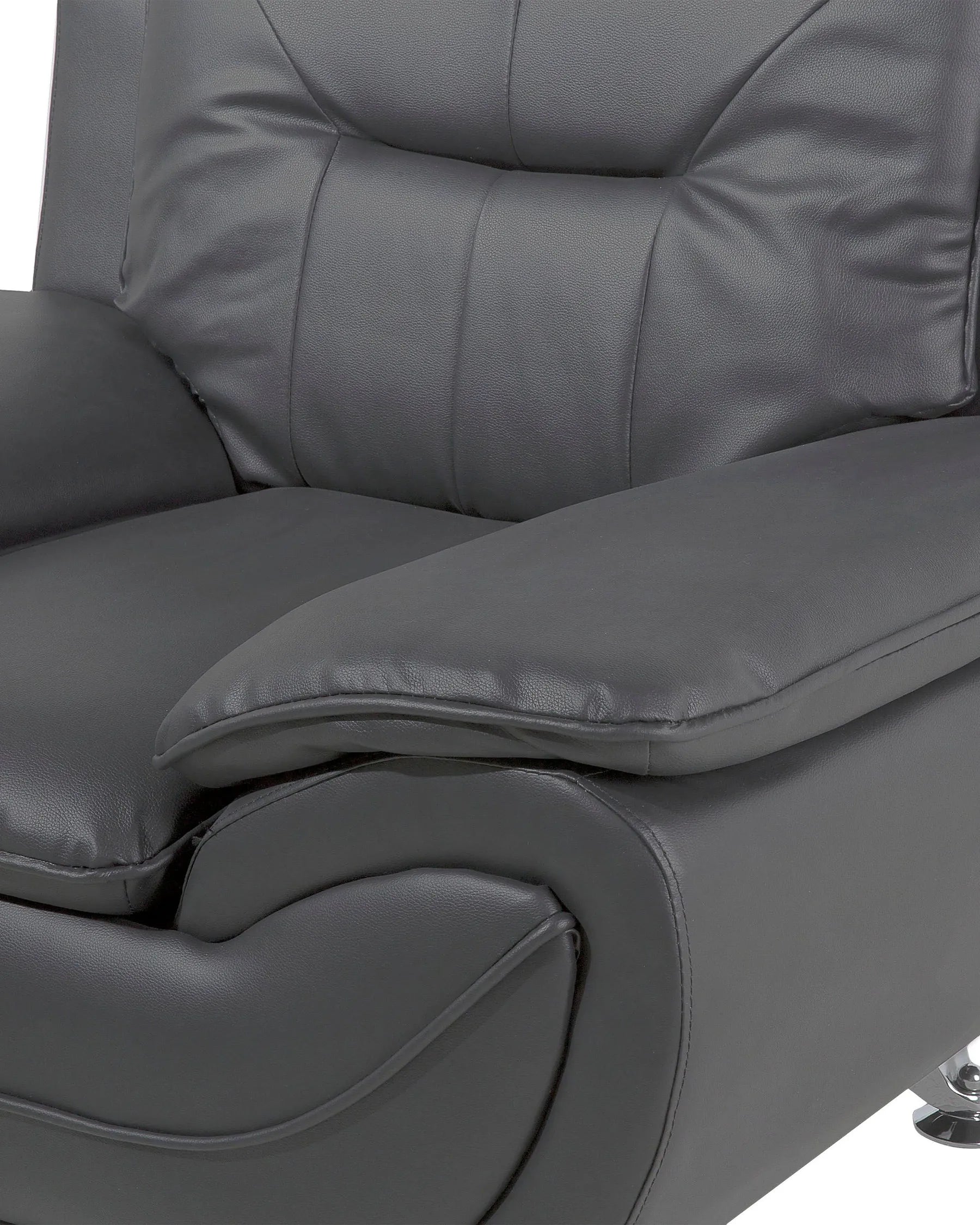 Armchair LEIRA II Faux Leather Grey