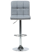 Set of 2 Bar Chairs MARION Swivel Light Grey