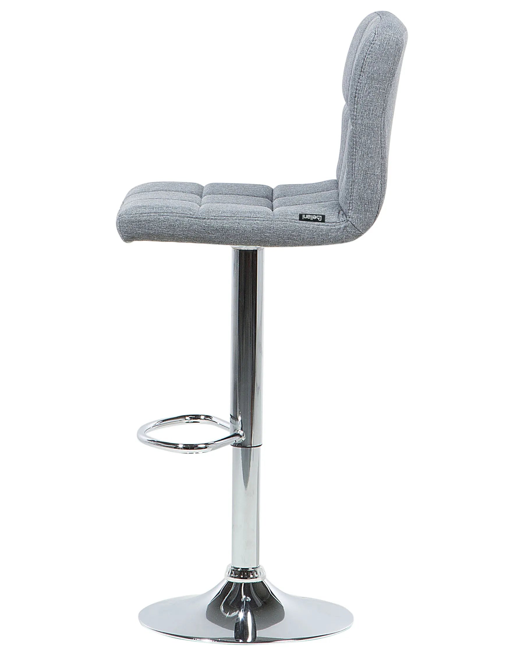 Set of 2 Bar Chairs MARION Swivel Light Grey
