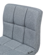 Set of 2 Bar Chairs MARION Swivel Light Grey