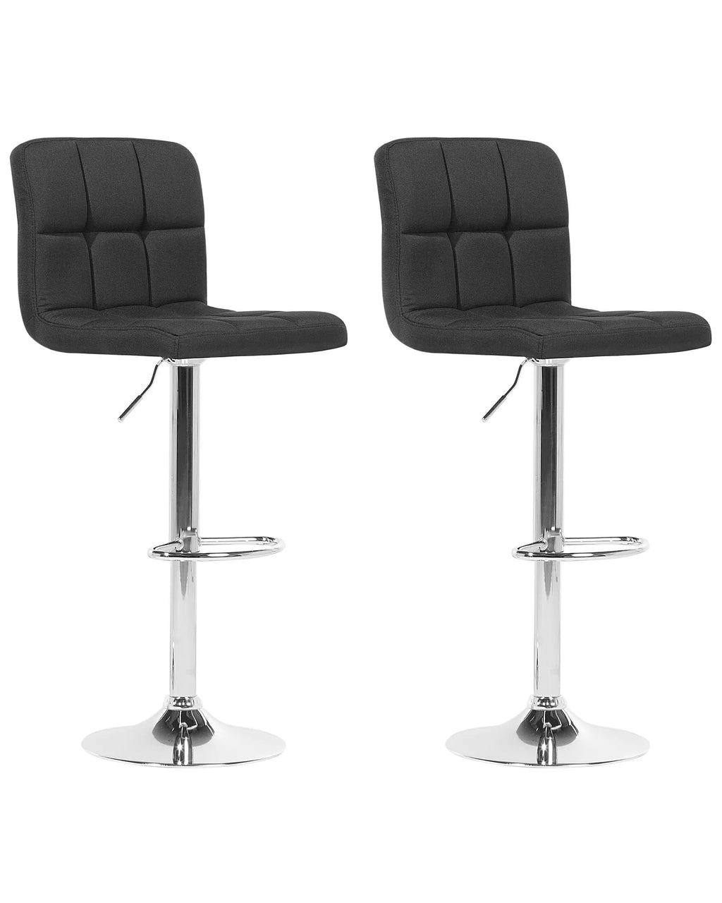 Set of 2 Bar Chairs MARION Swivel Black