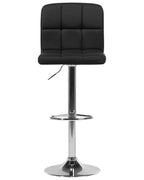 Set of 2 Bar Chairs MARION Swivel Black