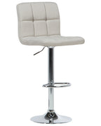Set of 2 Bar Chairs MARION Swivel Light Beige