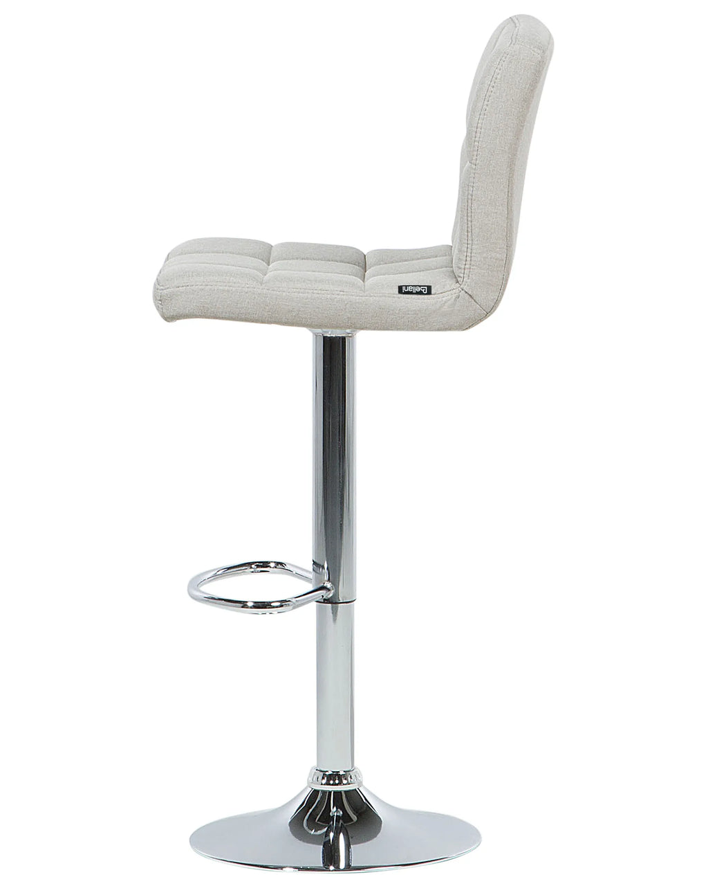 Set of 2 Bar Chairs MARION Swivel Light Beige