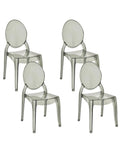 Set of 4 Dining Chairs MERTON Black