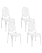 Set of 4 Dining Chairs MERTON Transparent