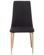 Set of 2 Dining Chairs CLAYTON Fabric Black