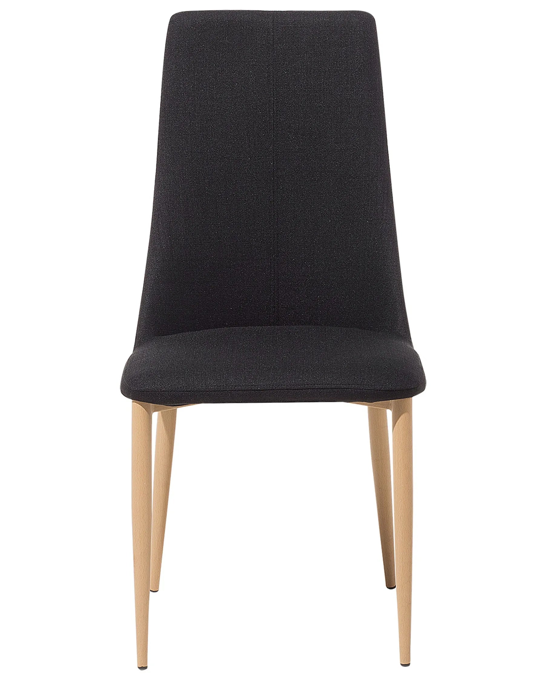 Set of 2 Dining Chairs CLAYTON Fabric Black