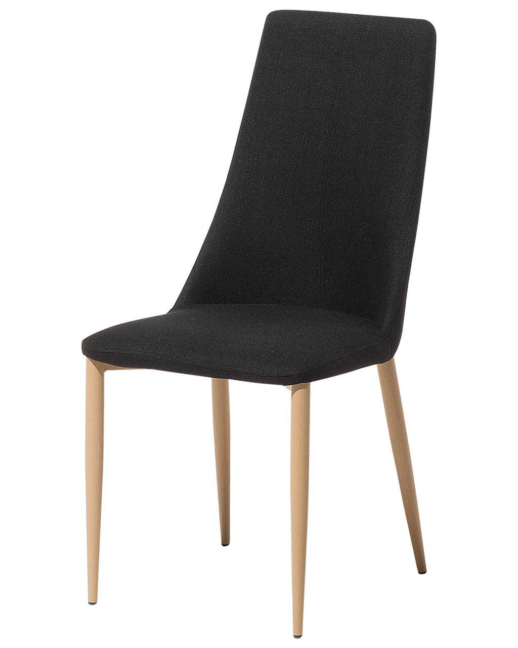Set of 2 Dining Chairs CLAYTON Fabric Black
