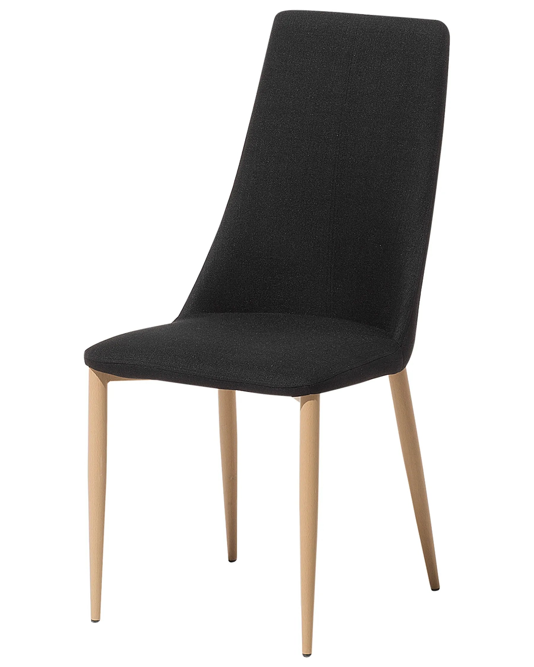 Set of 2 Dining Chairs CLAYTON Fabric Black