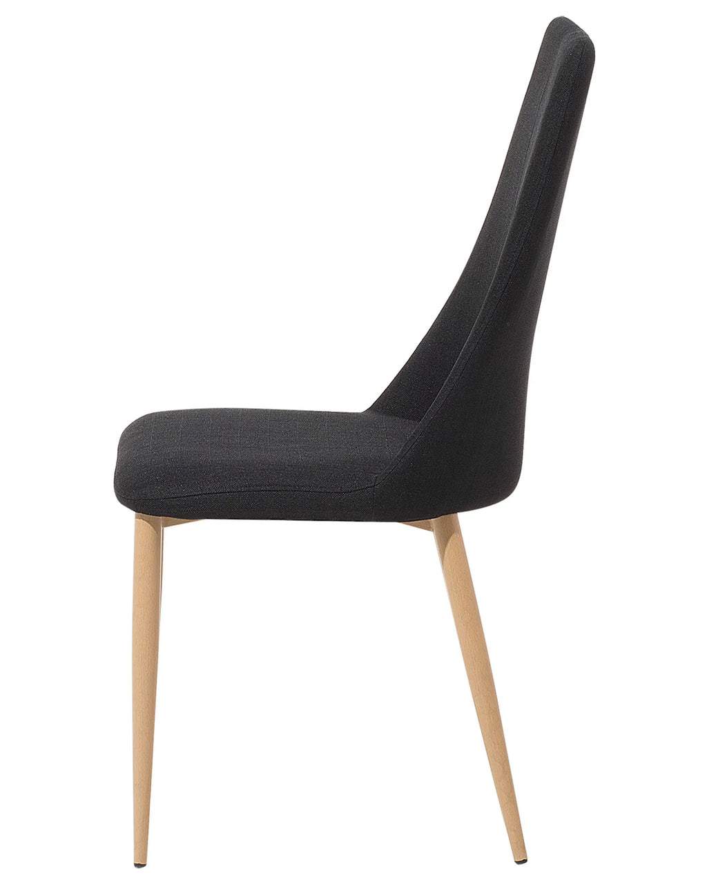Set of 2 Dining Chairs CLAYTON Fabric Black