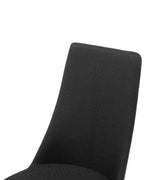 Set of 2 Dining Chairs CLAYTON Fabric Black