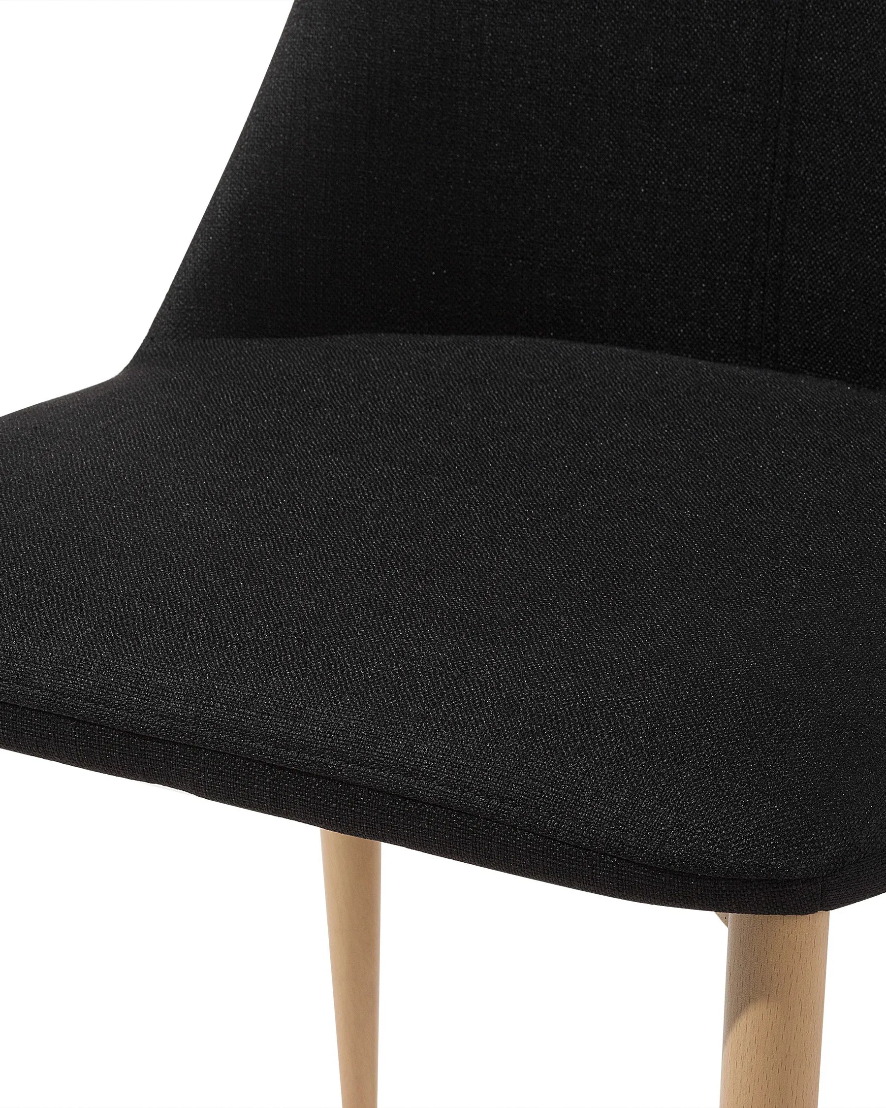 Set of 2 Dining Chairs CLAYTON Fabric Black