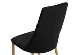 Set of 2 Dining Chairs CLAYTON Fabric Black