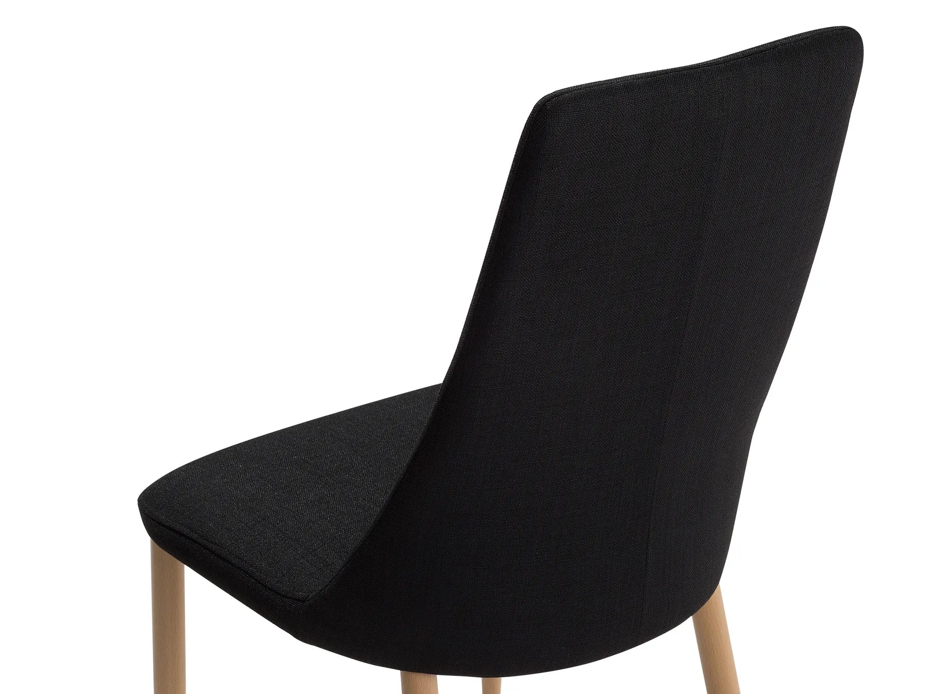 Set of 2 Dining Chairs CLAYTON Fabric Black