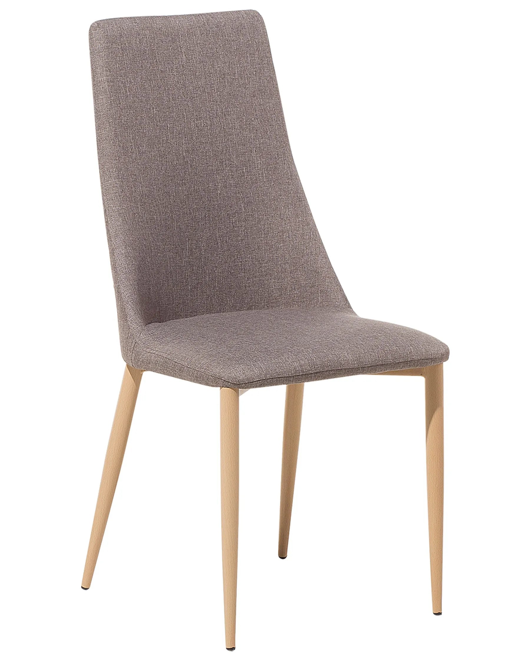 Set of 2 Dining Chairs CLAYTON Fabric Taupe