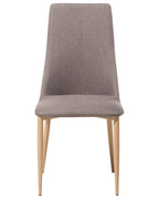Set of 2 Dining Chairs CLAYTON Fabric Taupe