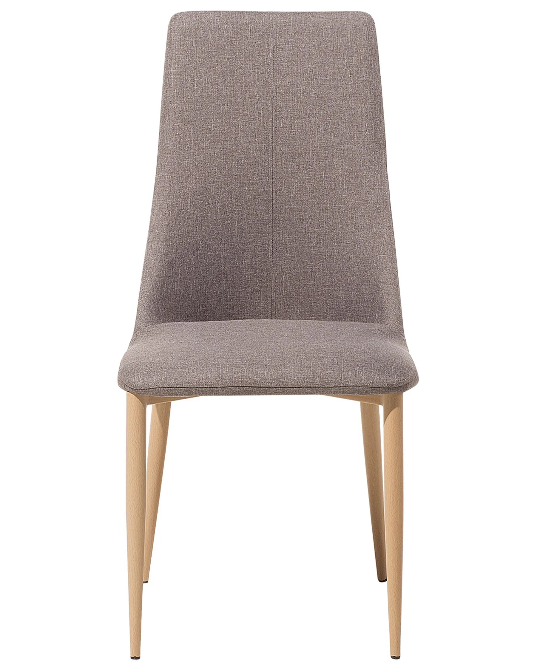 Set of 2 Dining Chairs CLAYTON Fabric Taupe