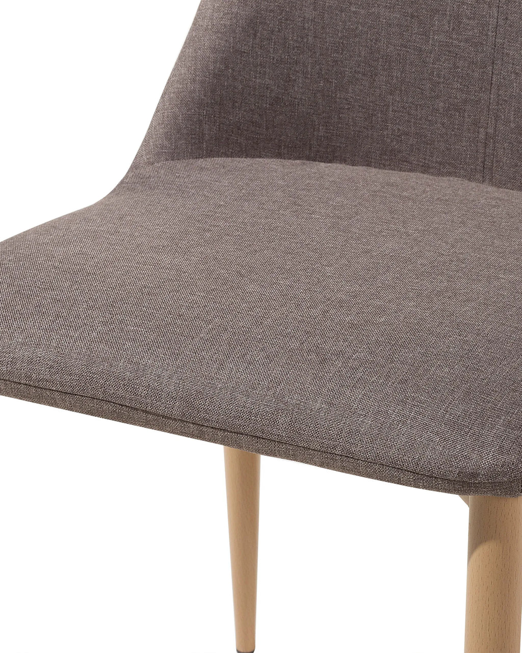 Set of 2 Dining Chairs CLAYTON Fabric Taupe