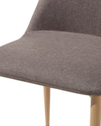 Set of 2 Dining Chairs CLAYTON Fabric Taupe