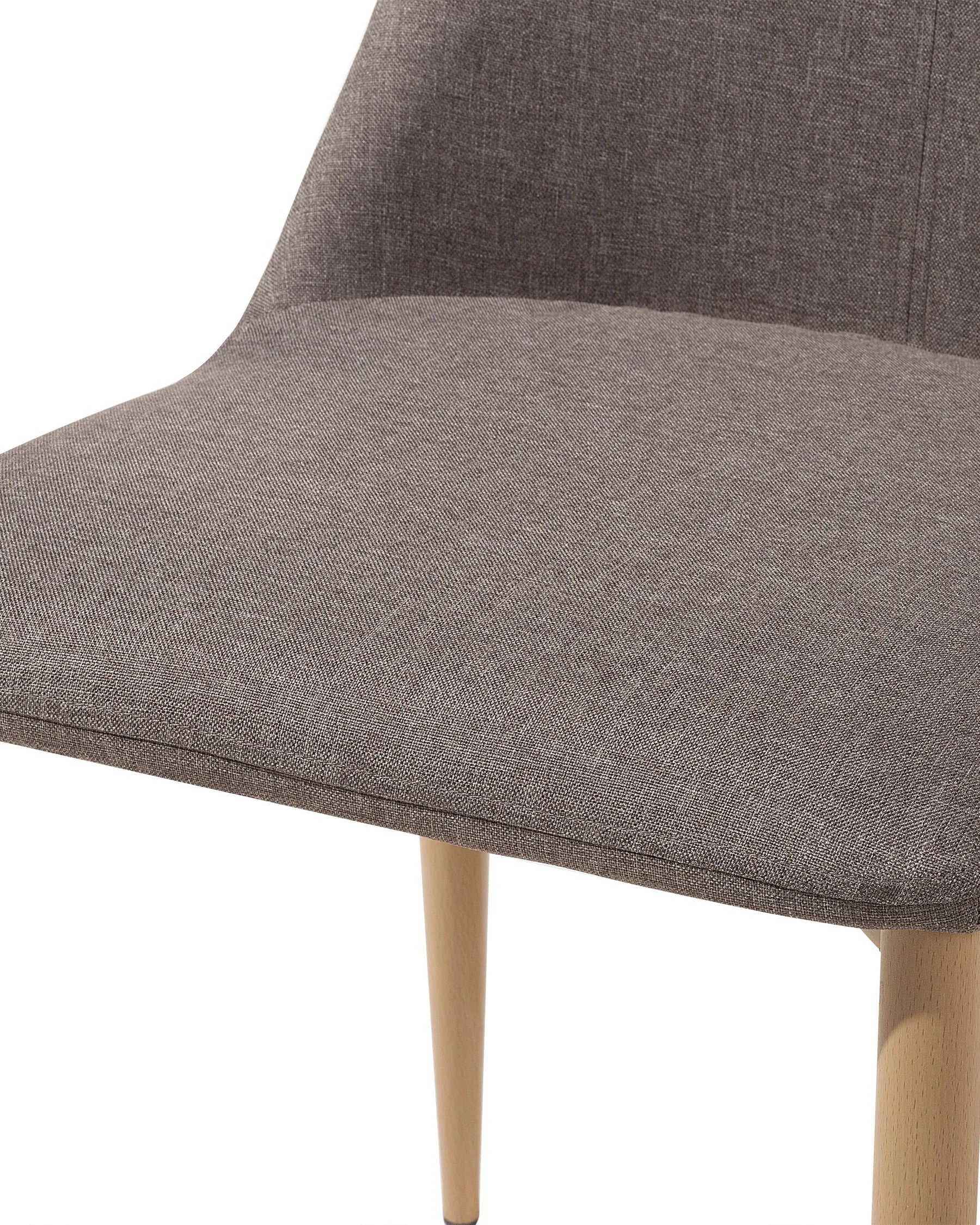 Set of 2 Dining Chairs CLAYTON Fabric Taupe