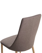 Set of 2 Dining Chairs CLAYTON Fabric Taupe
