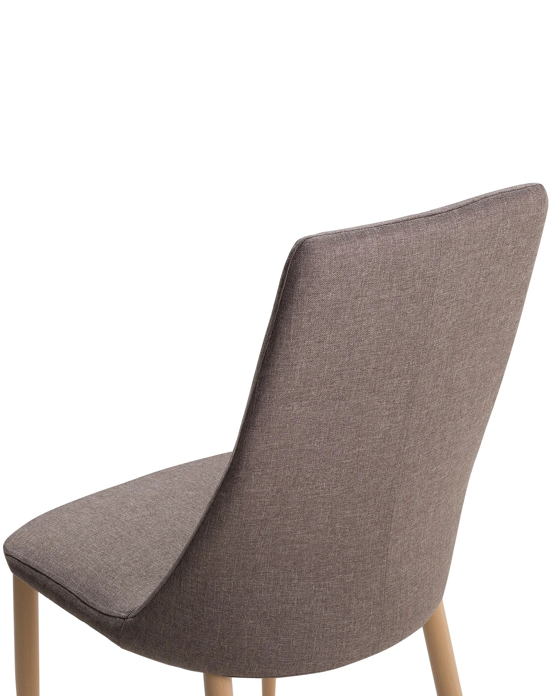 Set of 2 Dining Chairs CLAYTON Fabric Taupe
