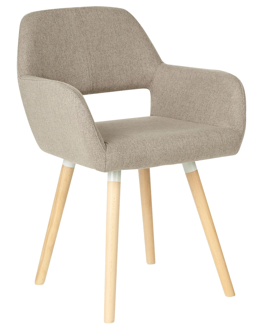 Set of 2 Dining Chairs CHICAGO Fabric Taupe