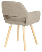 Set of 2 Dining Chairs CHICAGO Fabric Taupe
