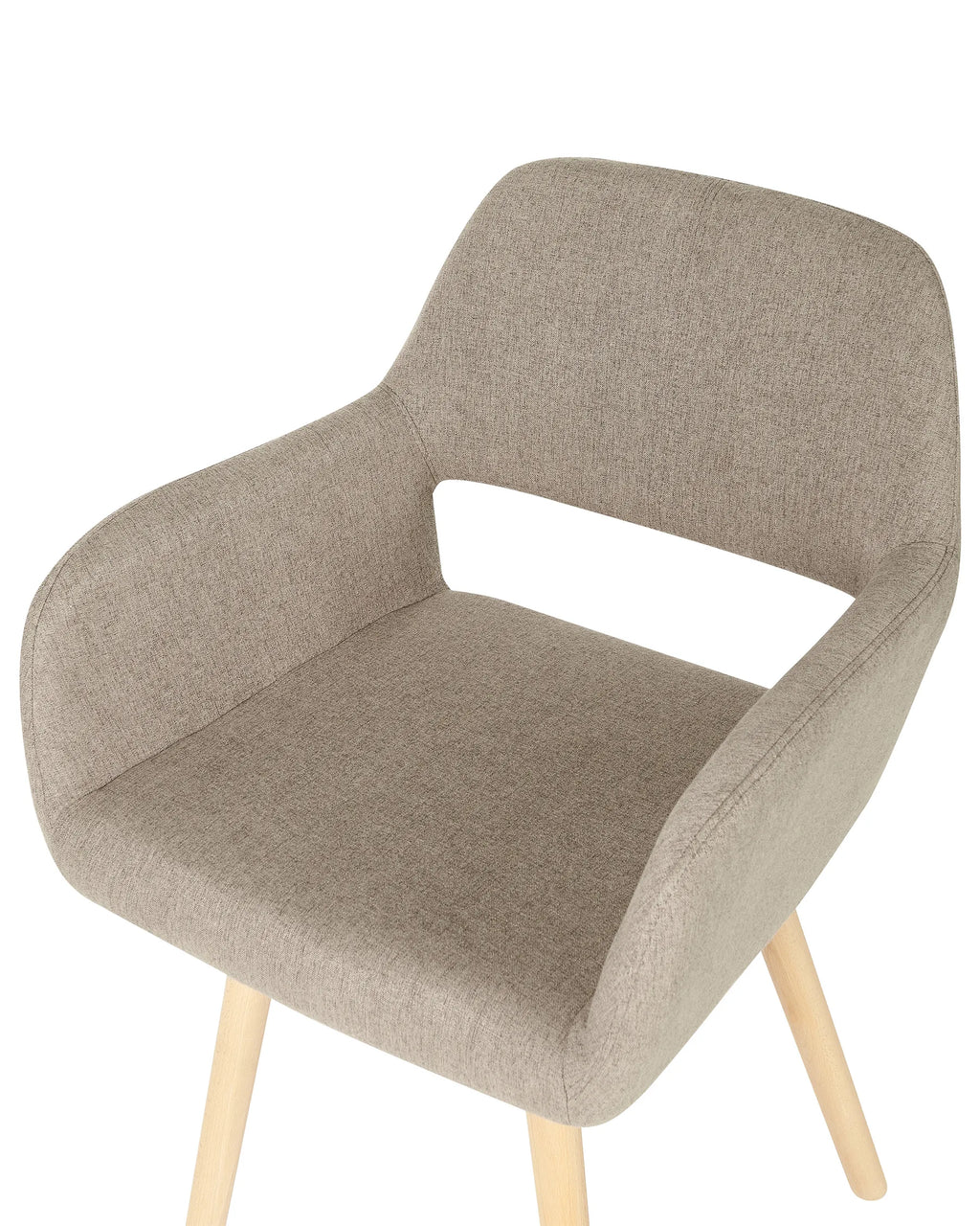 Set of 2 Dining Chairs CHICAGO Fabric Taupe