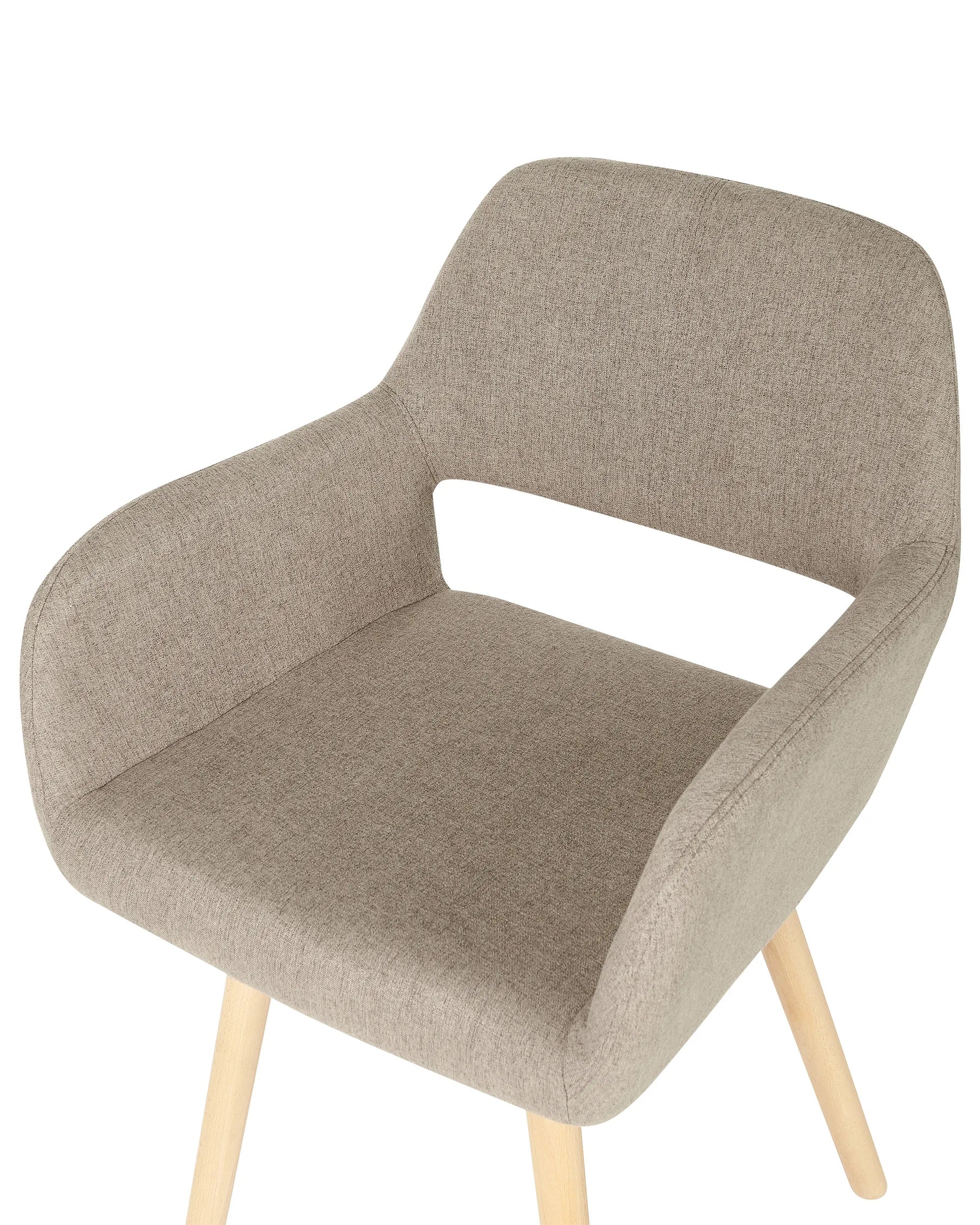 Set of 2 Dining Chairs CHICAGO Fabric Taupe