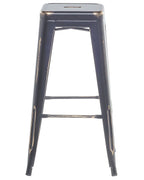 Set of 2 Bar Stools CABRILLO Metal Black