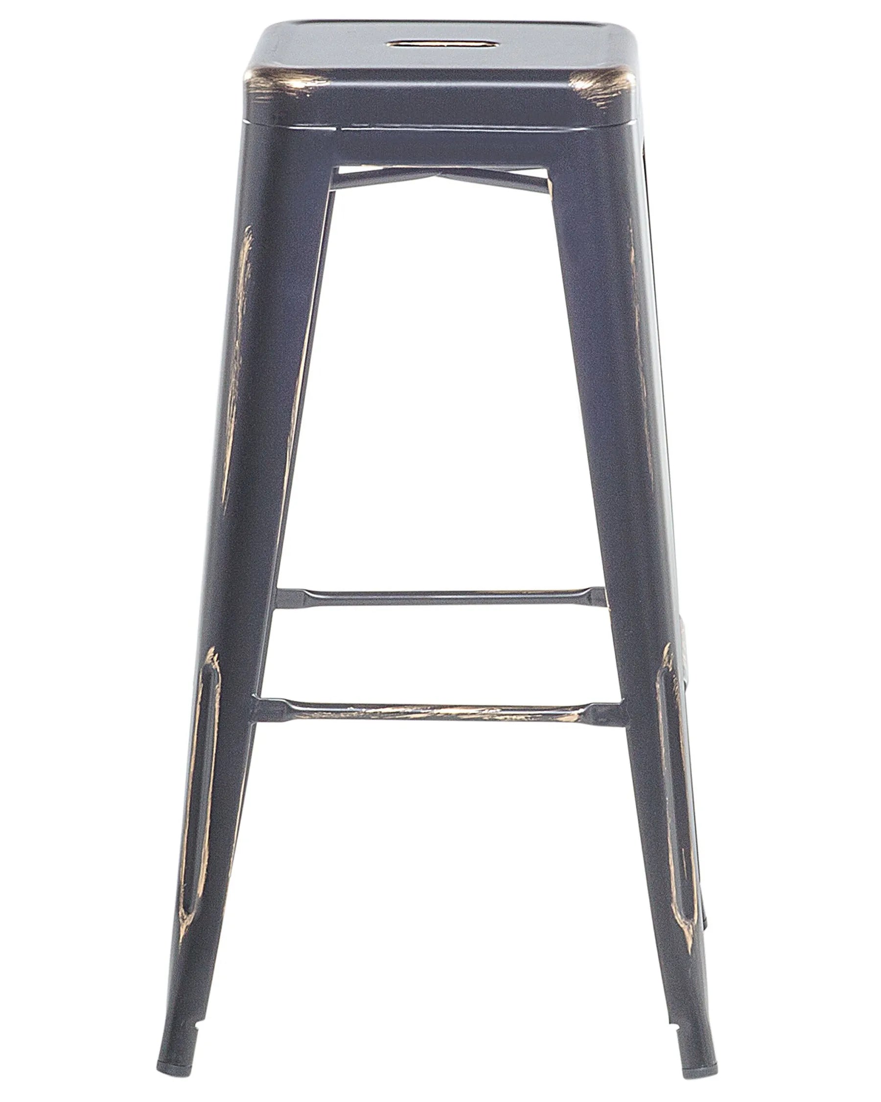 Set of 2 Bar Stools CABRILLO Metal Black