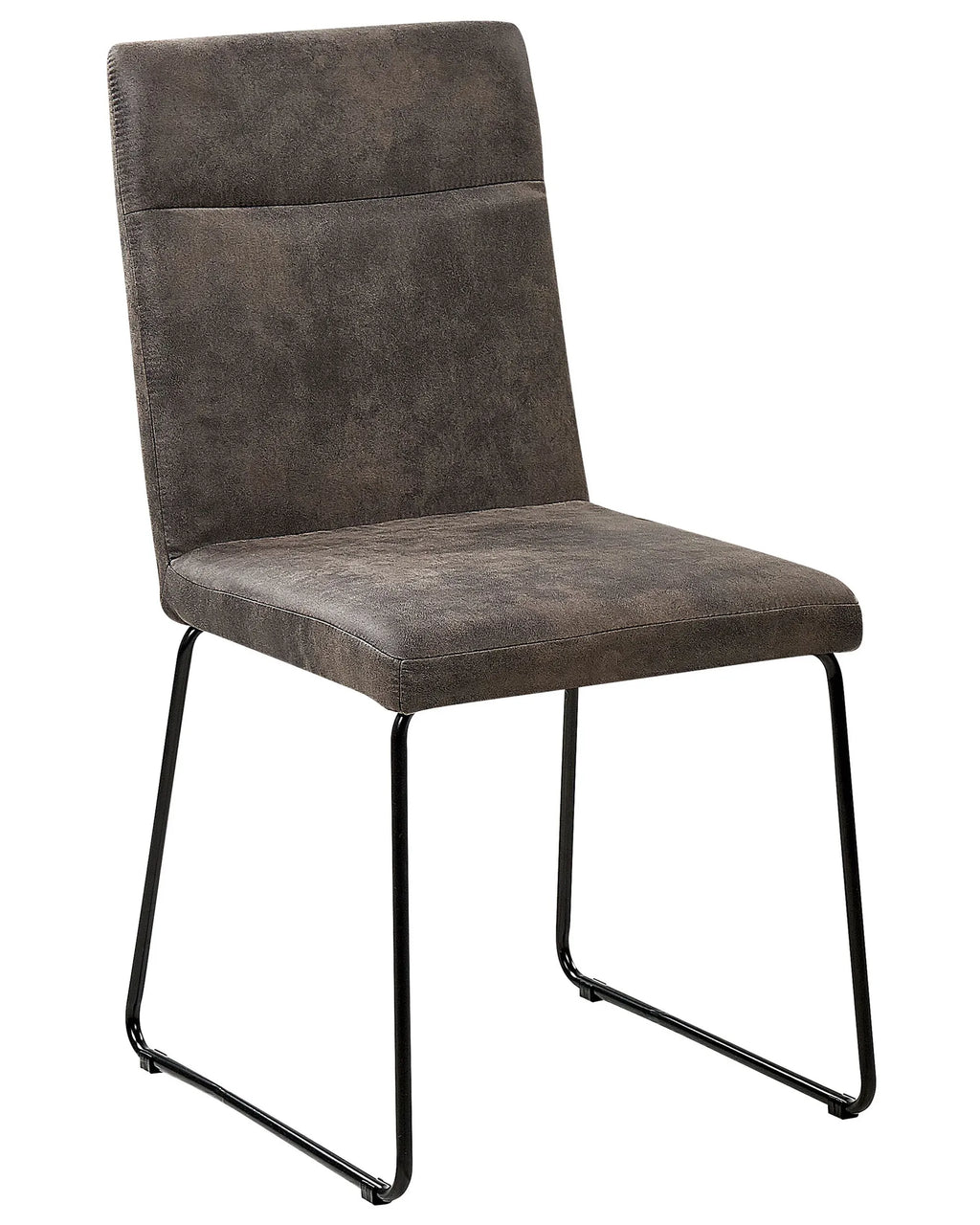 Set of 2 Dining Chairs NEVADA Fabric Dark Grey