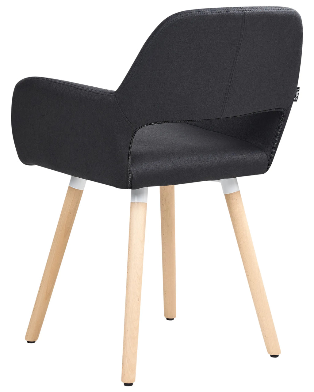 Set of 2 Dining Chairs CHICAGO Fabric Black
