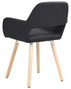 Set of 2 Dining Chairs CHICAGO Fabric Black