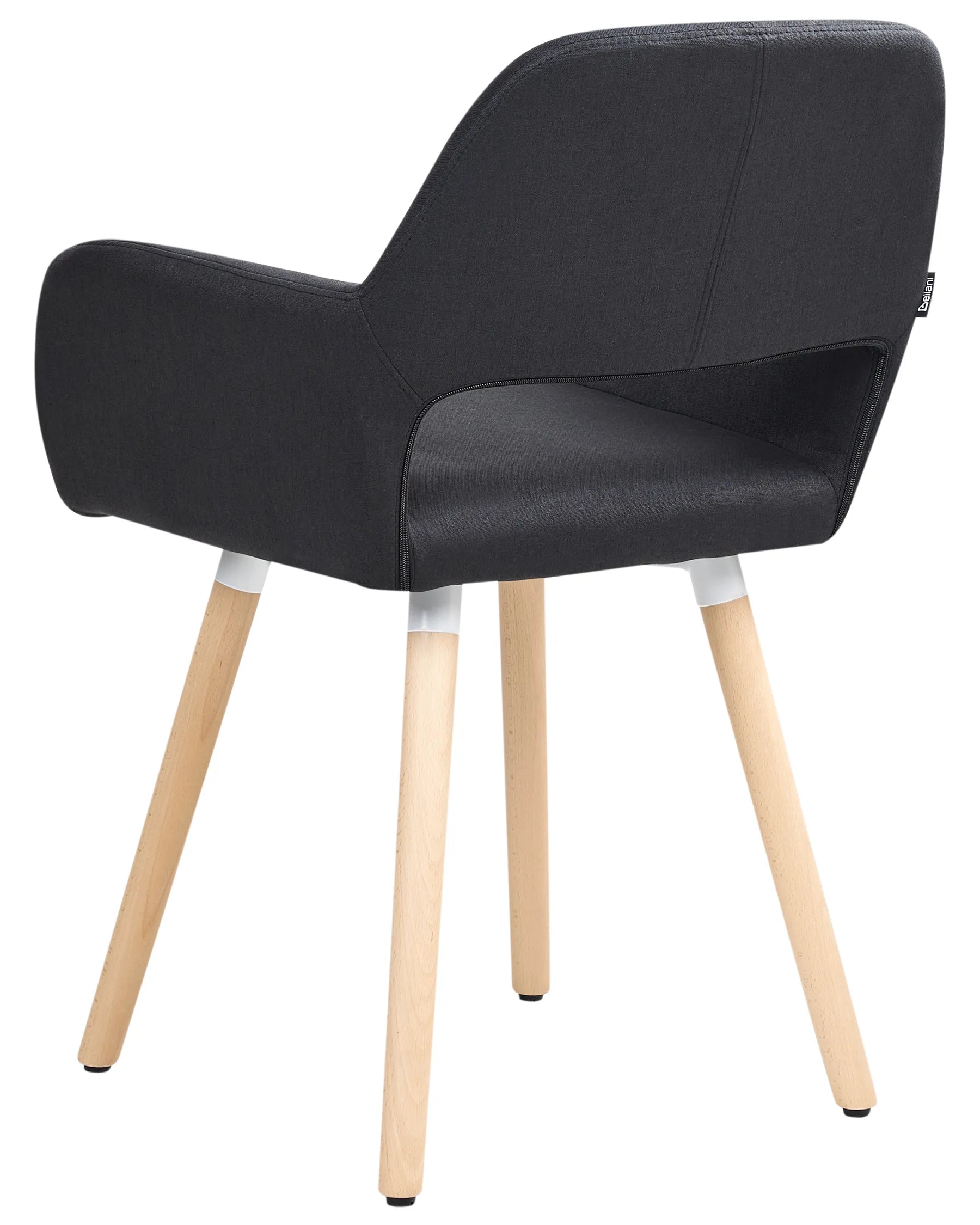 Set of 2 Dining Chairs CHICAGO Fabric Black