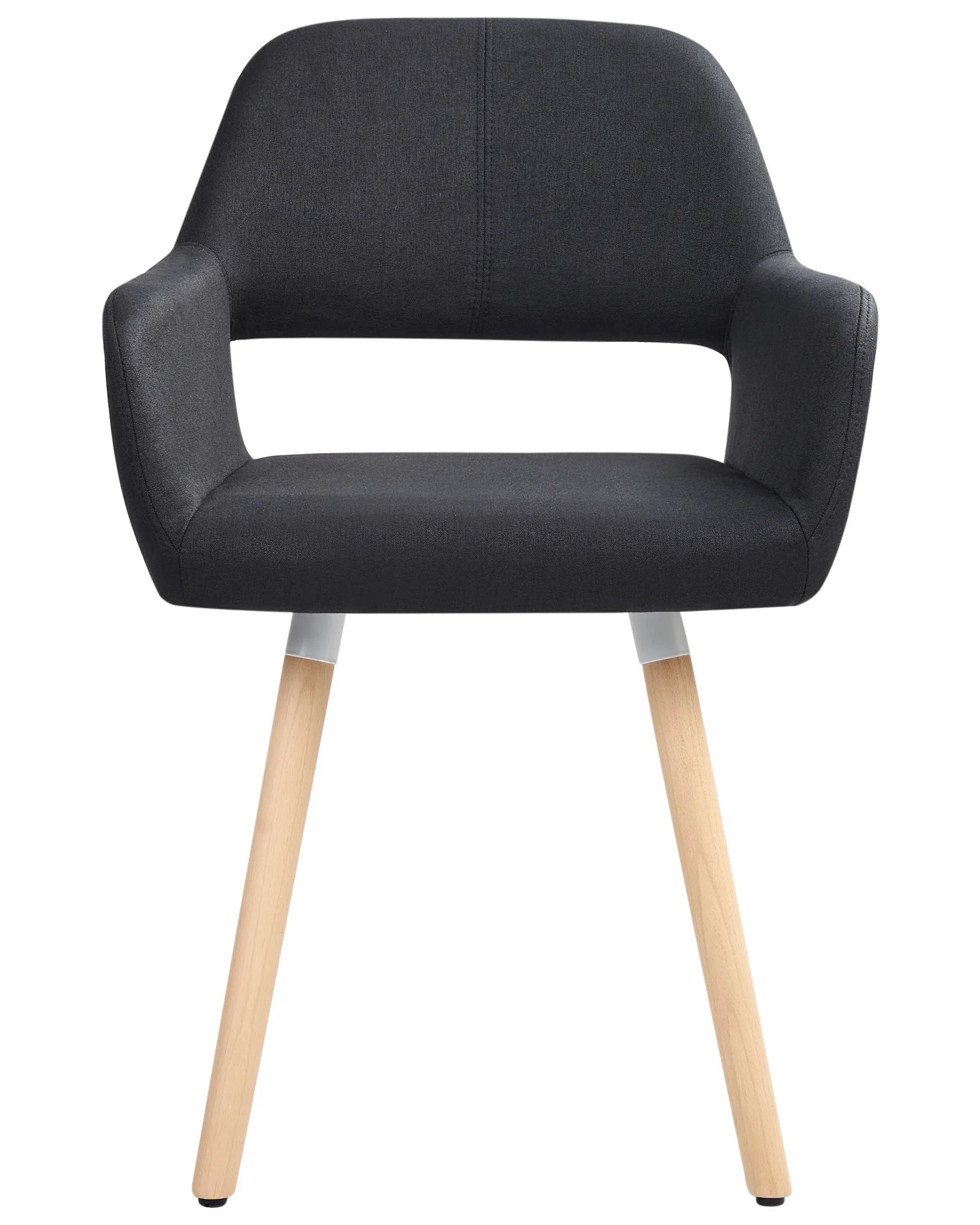 Set of 2 Dining Chairs CHICAGO Fabric Black