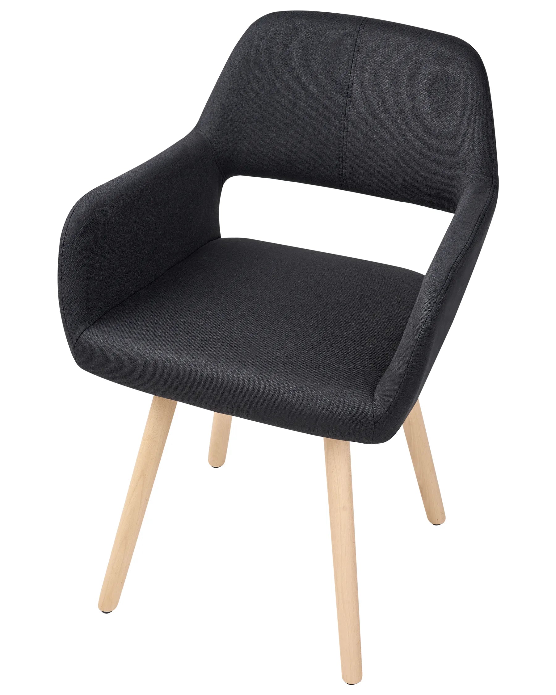 Set of 2 Dining Chairs CHICAGO Fabric Black
