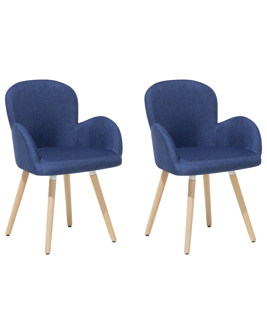 Set of 2 Dining Chairs BROOKVILLE Navy Blue
