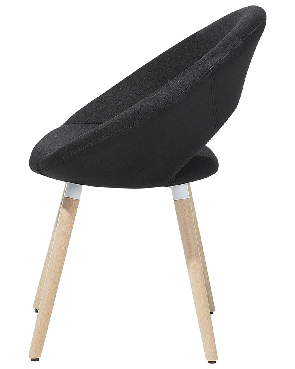 Set of 2 Dining Chairs ROSLYN Fabric Black