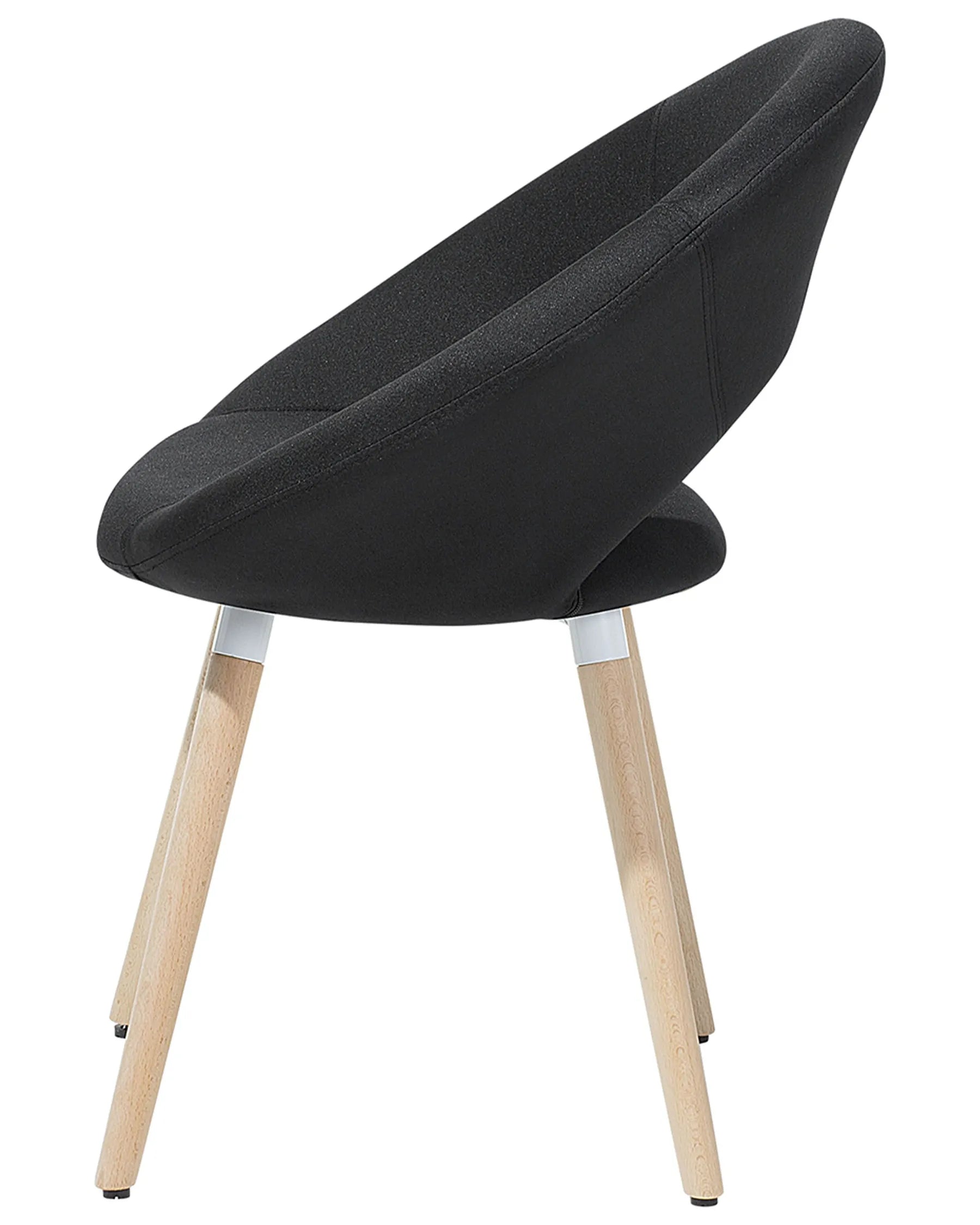 Set of 2 Dining Chairs ROSLYN Fabric Black